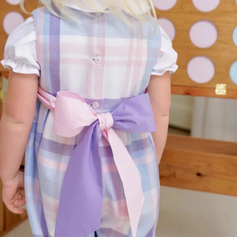 Beaufort Bonnet TBBC Rebecca Romper Palm Beach Pink Plaid & Palisades Purple 2T